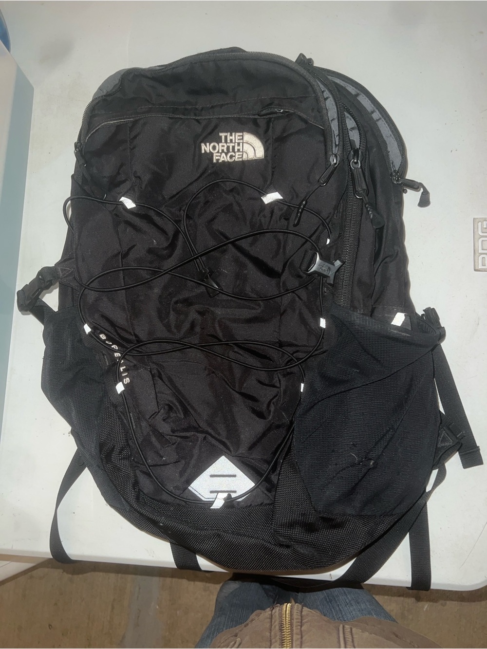 The North Face Black Men's Hiking Backpack with Bungee Cord